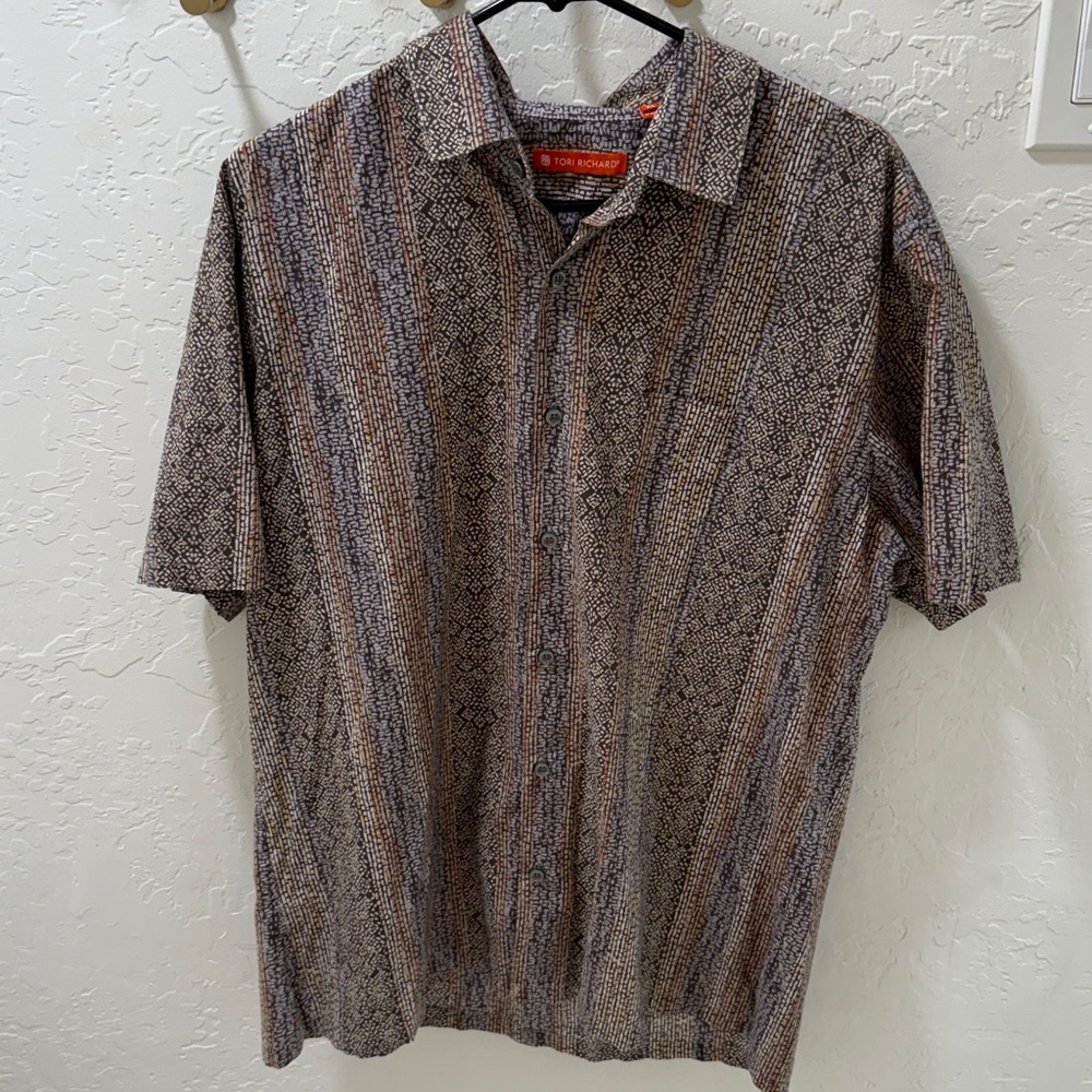 Tori Richard Multicolor Patterned Shirt XL